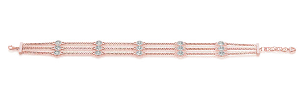 14K Rose Gold Diamond Fashion Bracelet