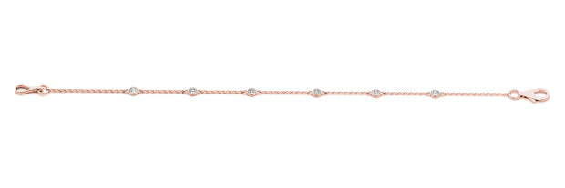 14K Rose Gold Diamond Fashion Bracelet