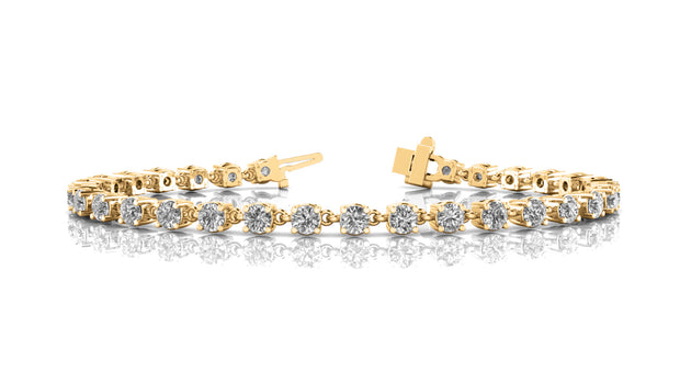 14K Yellow Gold 2.33ctw Round Diamond Fashion Bracelet
