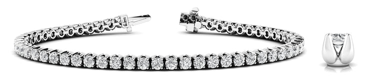 Multi-Diamond Line Fashion Bracelet