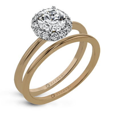 Wedding Set in 14k Gold with Diamonds