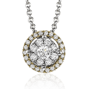 ZP827 Pendant in 14k Gold with Diamonds