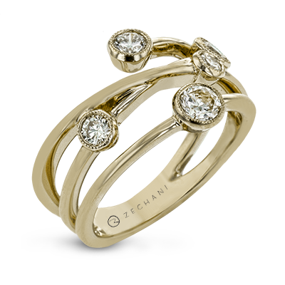 Right Hand Ring in 14k Gold with Diamonds