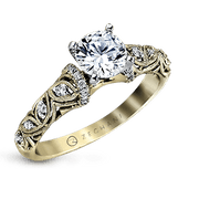 Engagement Ring in 14k Gold with Diamonds