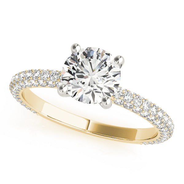 Pave Diamond Engagement Ring