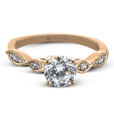 ZR2106 Engagement Ring in 14k Gold with Diamonds