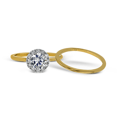 Wedding Set in 14k Gold with Diamonds