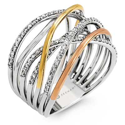 Right Hand Ring in 14k Gold with Diamonds