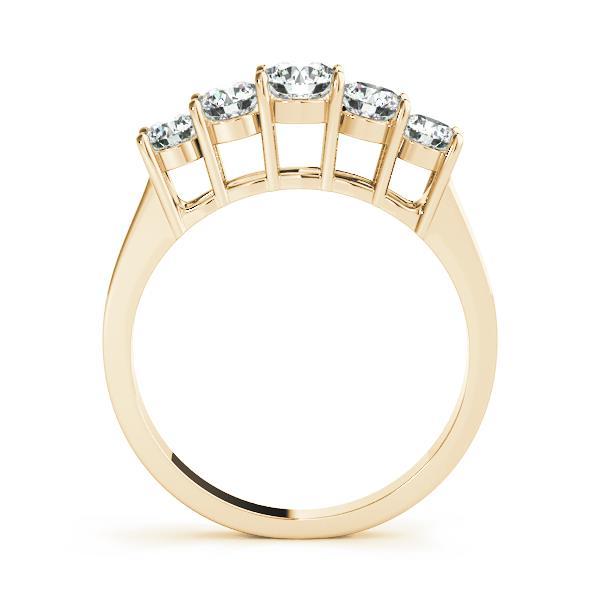 18K Yellow Gold 1ctw Round Diamond Wedding Band