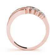 18K Rose Gold Round Diamond Wedding Ring