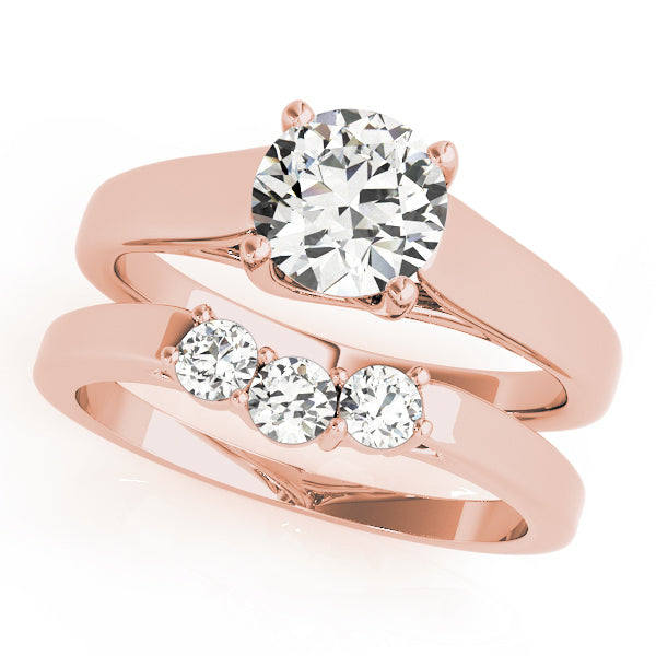 14K Rose Gold 1ct Round Diamond Solitaire Ring