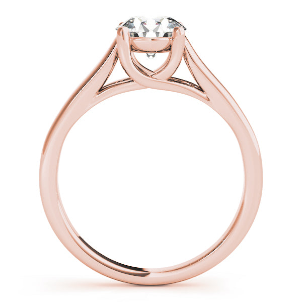 14K Rose Gold 1ct Round Diamond Solitaire Ring