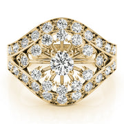 14K Yellow Gold 1 CT Diamond Fashion Ring