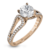 ZR1226 Engagement Ring in 14k Gold with Diamonds