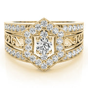 14K Yellow Gold Multi-Diamond Fashion Ring