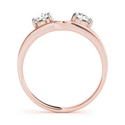 14K Rose Gold Round Diamond Wedding Ring