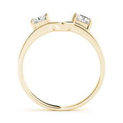 14K Yellow Gold Square Diamond Wedding Ring