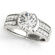 Round Diamond Pave Engagement Ring