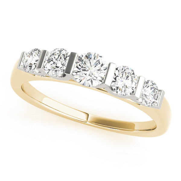 14K Yellow Gold 1 CT Diamond Wedding Band