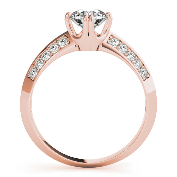 Rose Gold 1 ct Diamond Pave Engagement Ring