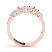 18K Rose Gold Round Diamond Wedding Ring