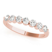 14K Rose Gold Round Diamond Wedding Ring