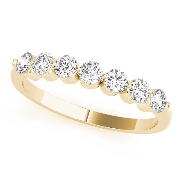 14K Yellow Gold Round Diamond Wedding Ring