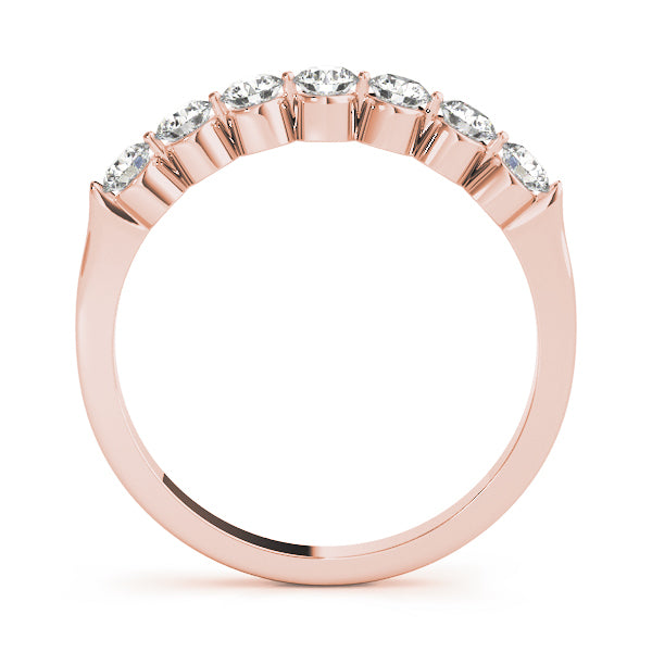 14K Rose Gold Round Diamond Wedding Ring