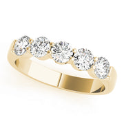 14K Yellow Gold 5-Stone Diamond Wedding Ring