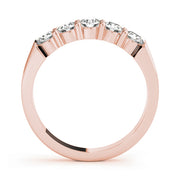14K Rose Gold 5-Stone Diamond Wedding Ring