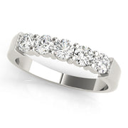5-Stone Round Diamond Wedding Band