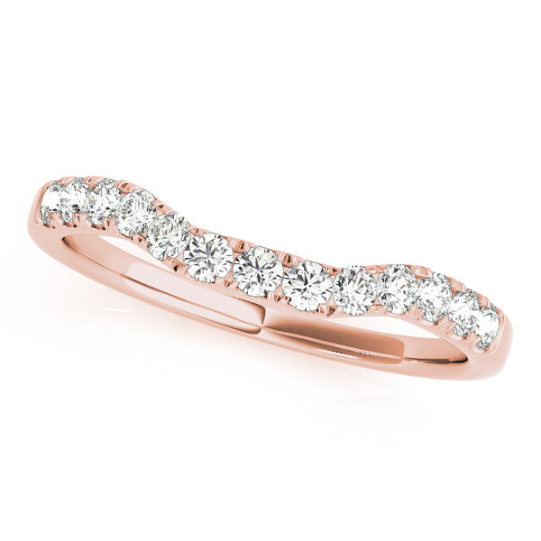 14K Rose Gold 1/2 CT Diamond Wedding Ring