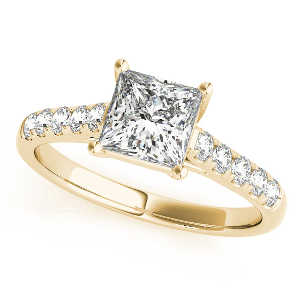 14K Yellow Gold 1 CT Diamond Trellis Engagement Ring