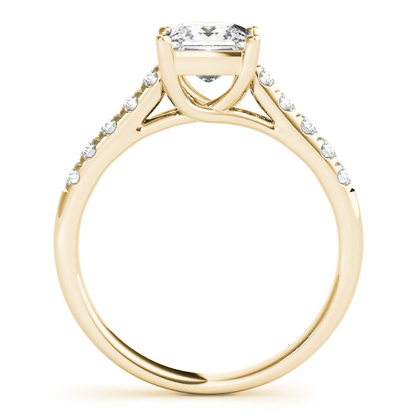 14K Yellow Gold 1 CT Diamond Trellis Engagement Ring