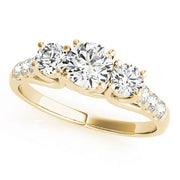 14K Yellow Gold 0.5ctw Round Diamond Engagement Ring