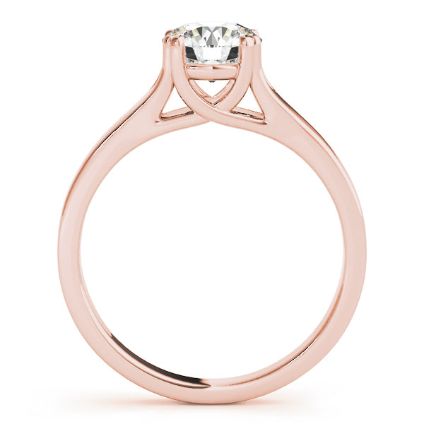 14K Rose Gold 1ct Round Diamond Solitaire Ring