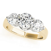14K Yellow Gold 2 CT Diamond Three-Stone Engagement Ring