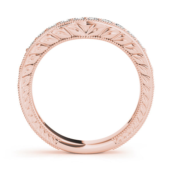 14K Rose Gold Multi-Diamond Wedding Band