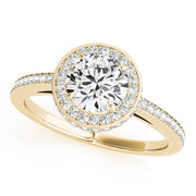 18K Yellow Gold 1.5 ctw Round Diamond Engagement Ring