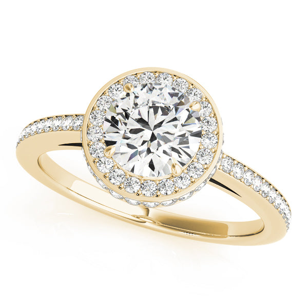 18K Yellow Gold 1.5 ctw Round Diamond Engagement Ring
