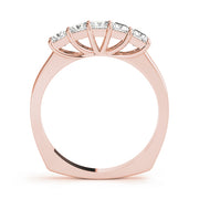 14K Rose Gold Square Diamond Wedding Ring