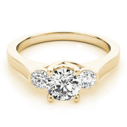 14K Yellow Gold 1 CT Diamond Three-Stone Engagement Ring