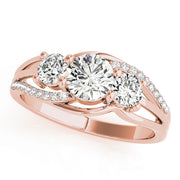 18K Rose Gold 1 ct Round Diamond Engagement Ring