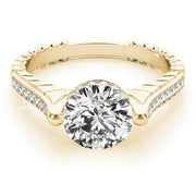 14K Yellow Gold Vintage 1 CT Diamond Engagement Ring