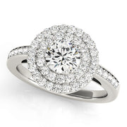 Round Diamond Halo Engagement Ring