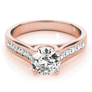 18K Rose Gold 1.38ctw Round Diamond Trellis Ring