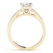 14K Yellow Gold 1 CT Square Diamond Engagement Ring