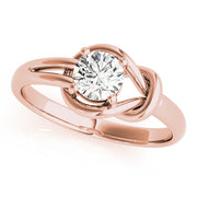 14K Rose Gold 1CT Diamond Love Knot Ring