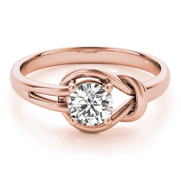 14K Rose Gold 1CT Diamond Love Knot Ring