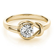 14K Yellow Gold 1 CT Diamond Love Knot Ring